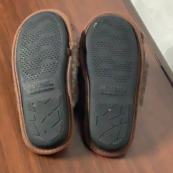 Dearfoams- Sz US2-3 - Lil Bear ear slippers - rubber sole profile racks faux fur - Picture 6 of 8
